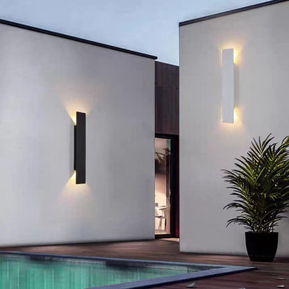 Modern Minimalist Long Strip Aluminum Acrylic LED Waterproof Wall Sconce Lamp For Outdoor Patio