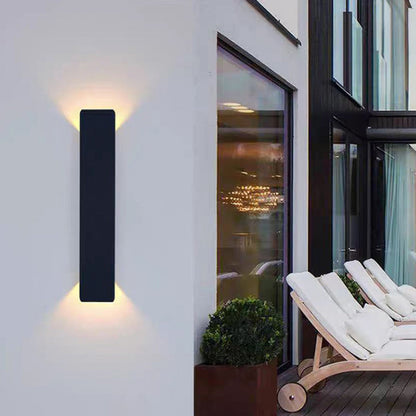 Modern Minimalist Long Strip Aluminum Acrylic LED Waterproof Wall Sconce Lamp For Outdoor Patio