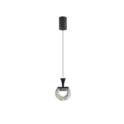 Contemporary Nordic Spherical Acrylic Aluminum LED Liftable Pendant Light For Living Room