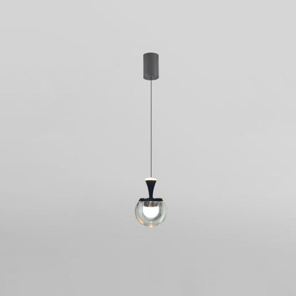 Contemporary Nordic Spherical Acrylic Aluminum LED Liftable Pendant Light For Living Room