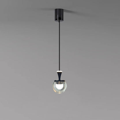 Contemporary Nordic Spherical Acrylic Aluminum LED Liftable Pendant Light For Living Room