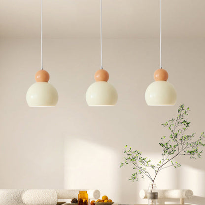Traditional French Iron Geometric Sphere Shade 1-Light Pendant Light For Bedroom