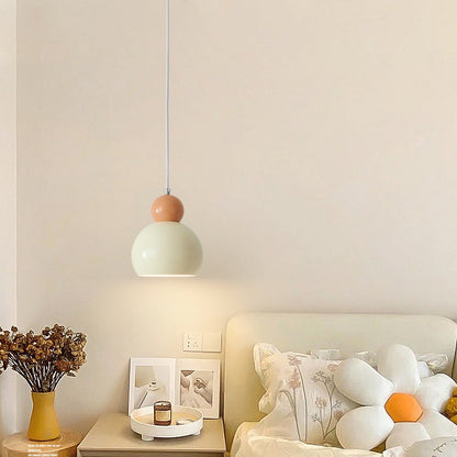 Traditional French Iron Geometric Sphere Shade 1-Light Pendant Light For Bedroom