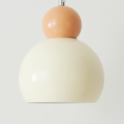 Traditional French Iron Geometric Sphere Shade 1-Light Pendant Light For Bedroom