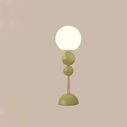 Contemporary Nordic Iron PE Round Ball Shade 1-Light Table Lamp For Bedroom