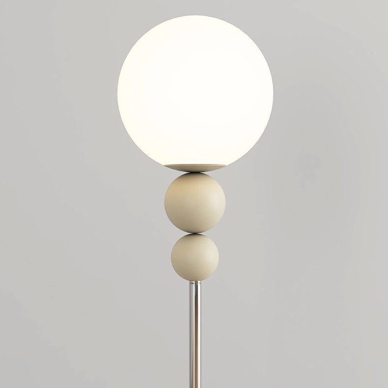 Contemporary Nordic Iron PE Round Ball Shade 1-Light Table Lamp For Bedroom