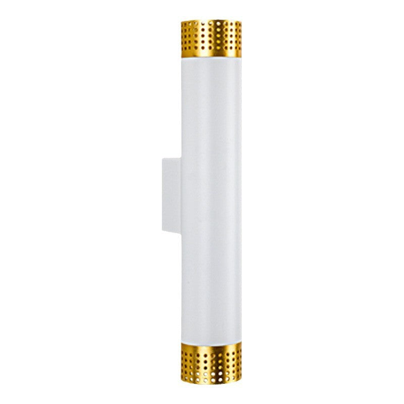 Modern Minimalist Aluminum Cylinder LED Up And Down Illuminated Wall Sconce Lamp For Living Room