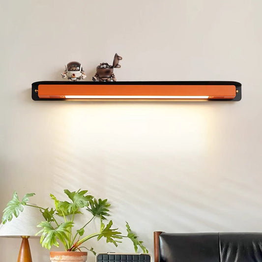 مصباح حائط LED بتصميم عصري بسيط من الأكريليك بخط مستقيم لغرفة النوم 
