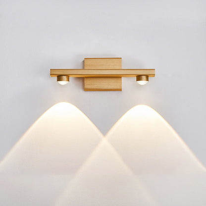 Modern Minimalist Aluminum Linear LED Up And Down Illuminated Wall Sconce Lamp For Bedroom