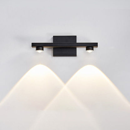 Modern Minimalist Aluminum Linear LED Up And Down Illuminated Wall Sconce Lamp For Bedroom