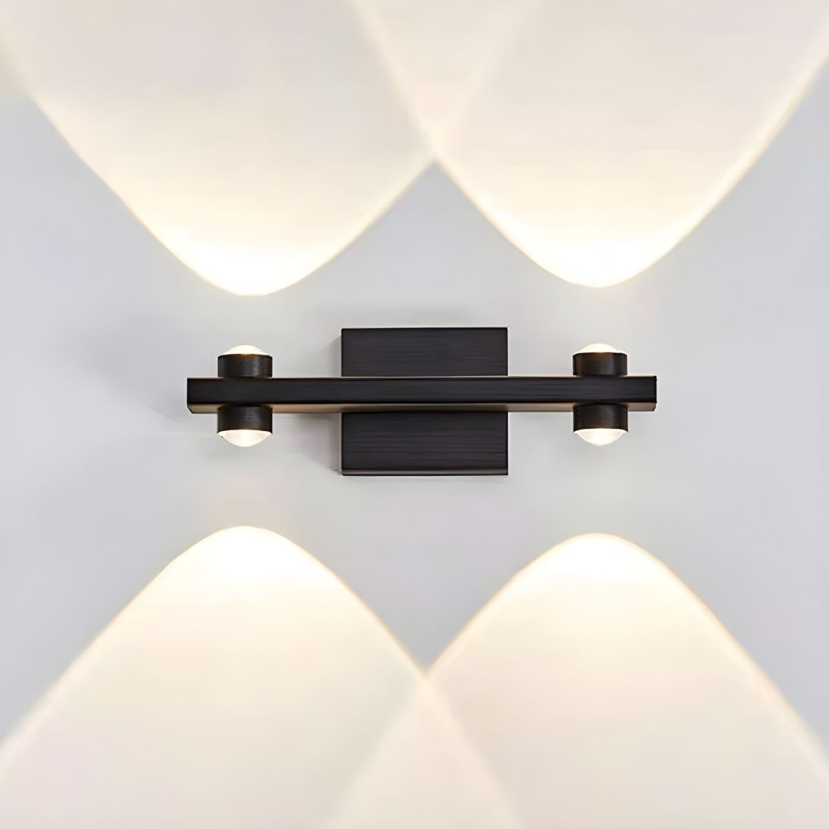 Modern Minimalist Aluminum Linear LED Up And Down Illuminated Wall Sconce Lamp For Bedroom
