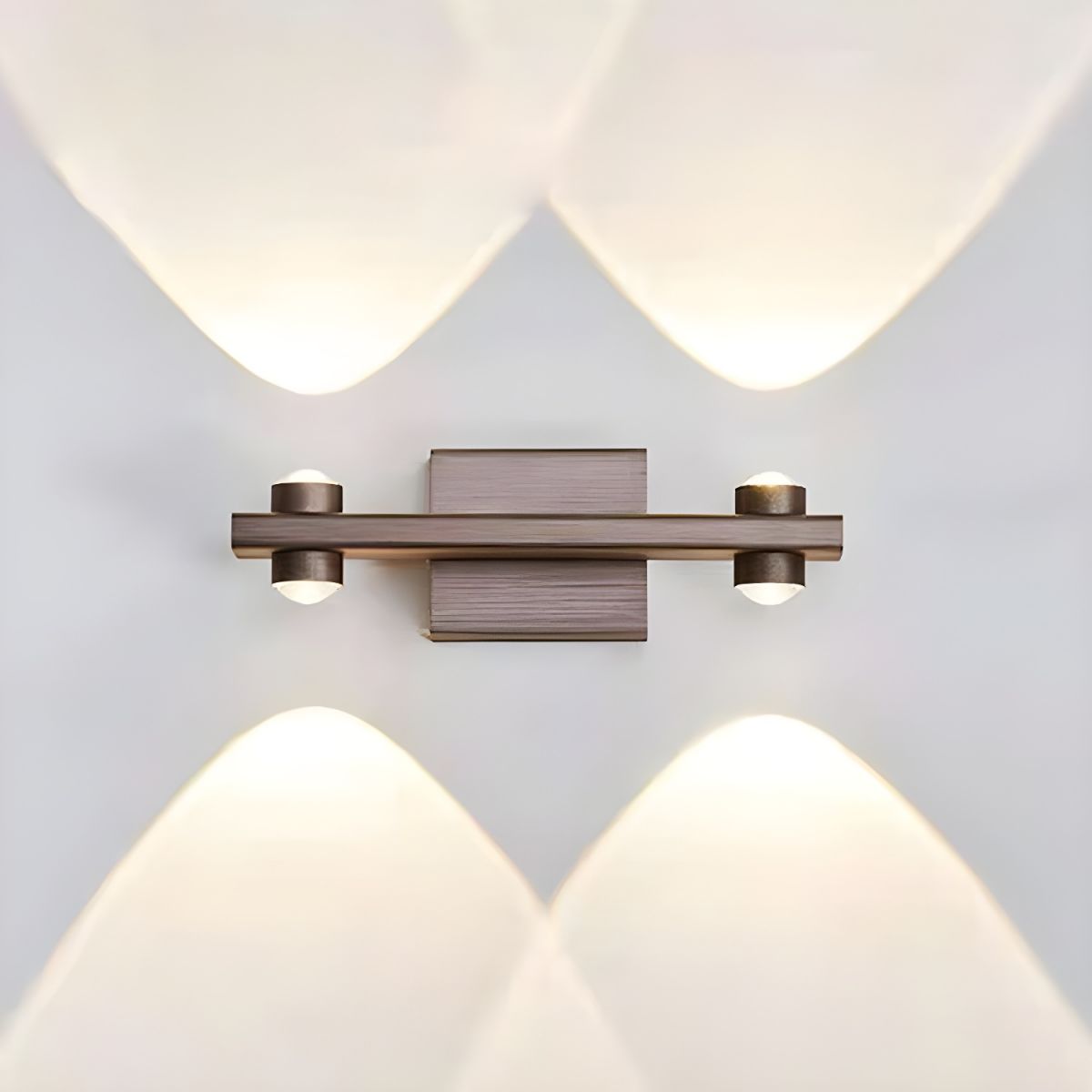 Modern Minimalist Aluminum Linear LED Up And Down Illuminated Wall Sconce Lamp For Bedroom