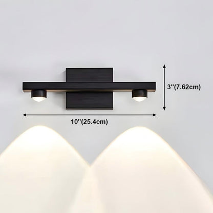 Modern Minimalist Aluminum Linear LED Up And Down Illuminated Wall Sconce Lamp For Bedroom
