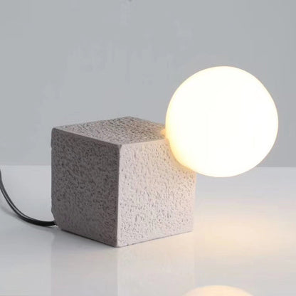 Contemporary Creative Resin Honeycomb Stone Geometric Cube 1-Light Pendant Light For Living Room