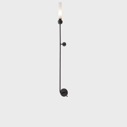 Contemporary Simplicity Copper Marble Ball Acrylic Cylinder Shade 1-Light Wall Sconce Lamp For Bedroom