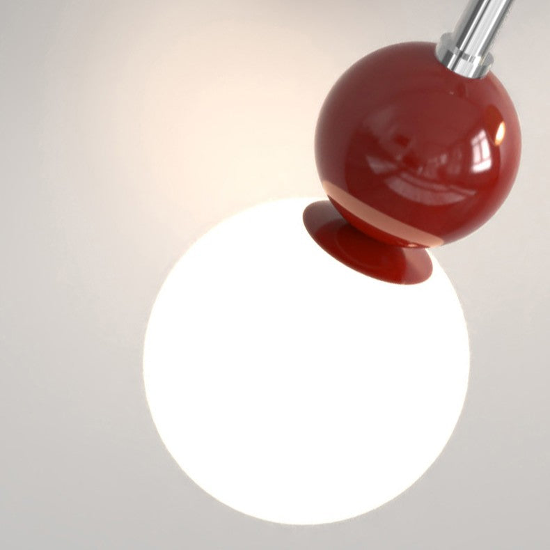 Contemporary Scandinavian Arc Iron Acrylic Ball Shade 1-Light Wall Sconce Lamp For Bedroom