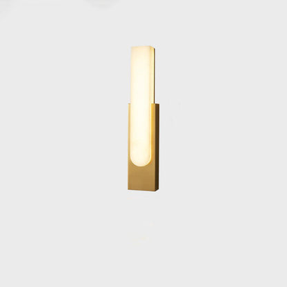 مصباح حائط LED بتصميم عمودي فاخر معاصر مصنوع من الرخام المقلد لغرفة النوم 