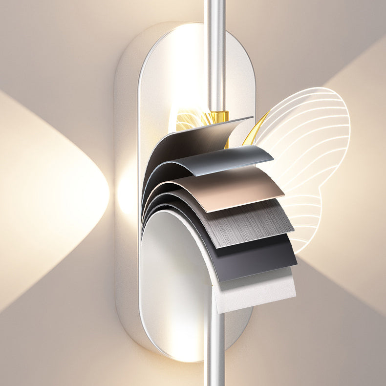 مصباح حائط LED بتصميم عصري بسيط من الحديد والألومنيوم بخط مستقيم لغرفة النوم 