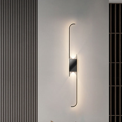 Modern Simplicity Silicone Arc Strip Iron Aluminum LED Wall Sconce Lamp For Bedroom
