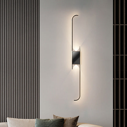 Modern Simplicity Silicone Arc Strip Iron Aluminum LED Wall Sconce Lamp For Bedroom