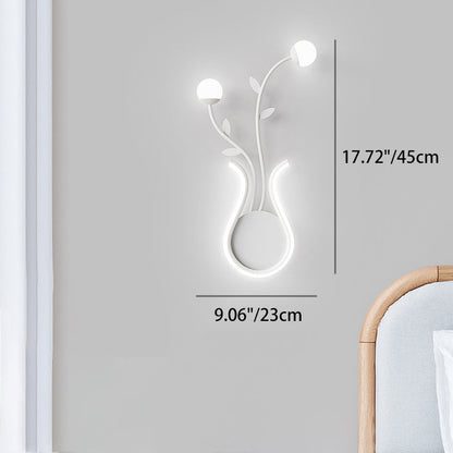 مصباح حائط LED بتصميم زهرة الورد الحديدي الحديث لغرفة النوم 