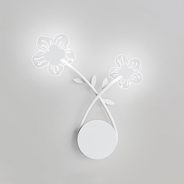 مصباح حائط LED بتصميم زهرة الورد الحديدي الحديث لغرفة النوم 
