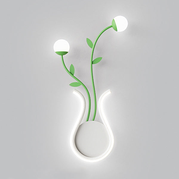 مصباح حائط LED بتصميم زهرة الورد الحديدي الحديث لغرفة النوم 