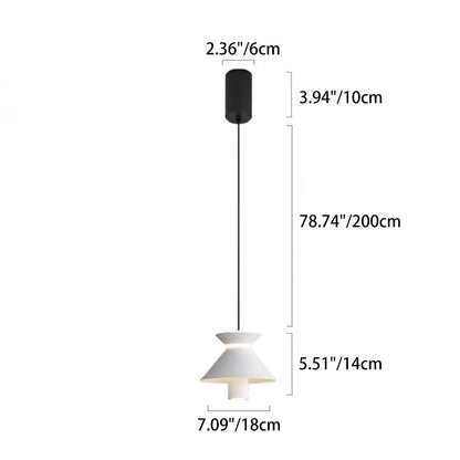 Contemporary Nordic Aluminum Iron Hourglass Shade LED Pendant Light For Bedroom