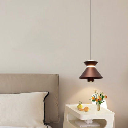Contemporary Nordic Aluminum Iron Hourglass Shade LED Pendant Light For Bedroom