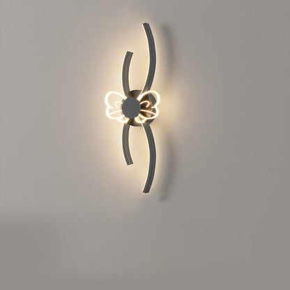 مصباح حائط LED بتصميم زهرة أكريليك حديدي عصري لغرفة النوم