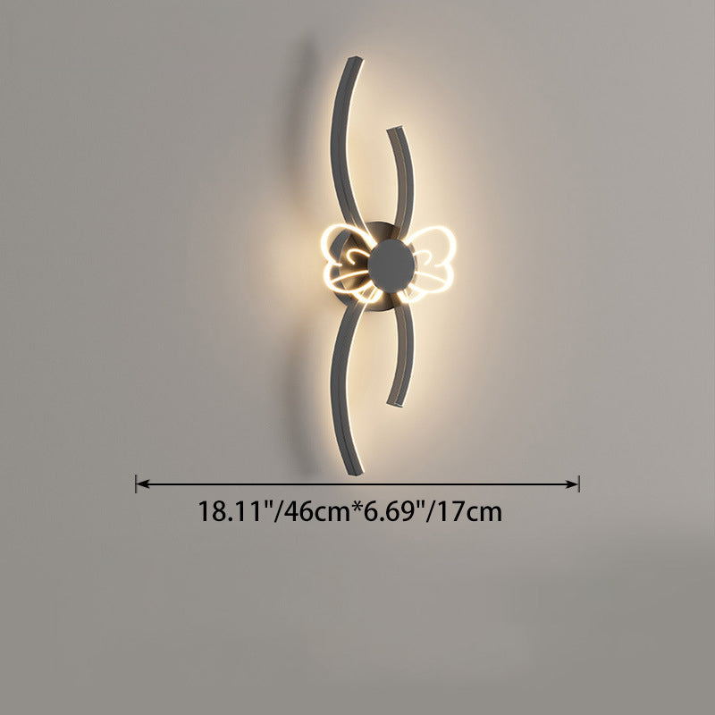 مصباح حائط LED بتصميم زهرة أكريليك حديدي عصري لغرفة النوم