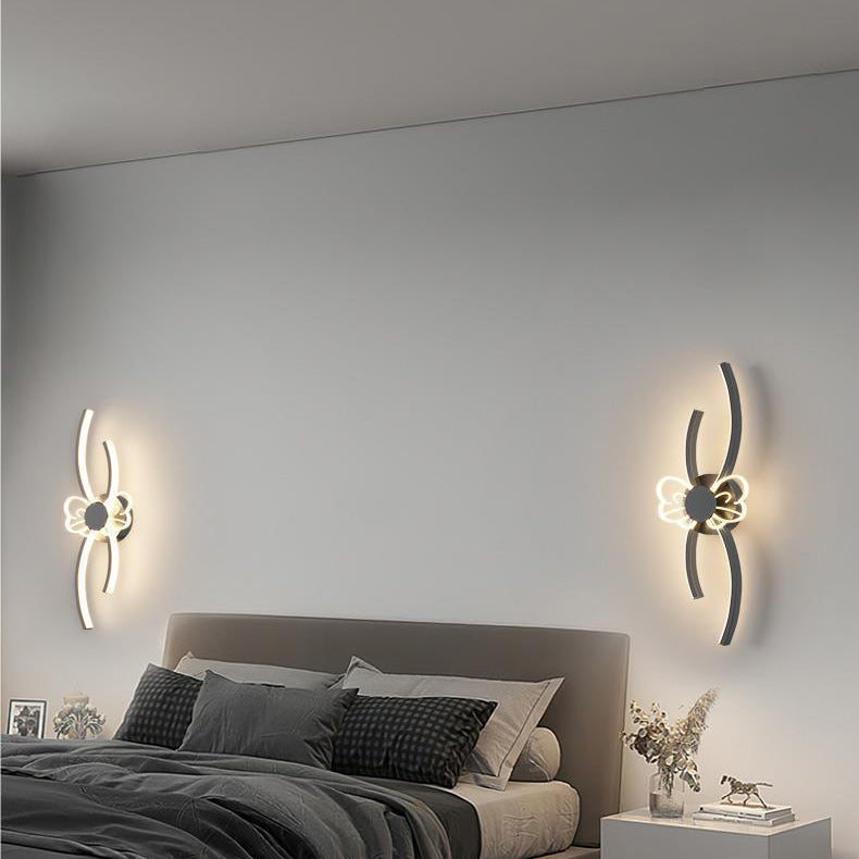 مصباح حائط LED بتصميم زهرة أكريليك حديدي عصري لغرفة النوم