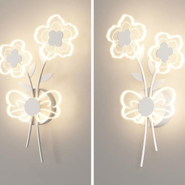 مصباح حائط LED بتصميم زهرة أكريليك حديدي عصري لغرفة النوم