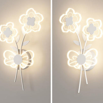 مصباح حائط LED بتصميم زهرة أكريليك حديدي عصري لغرفة النوم