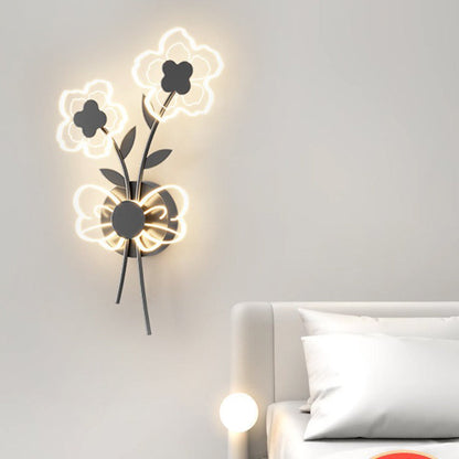 مصباح حائط LED بتصميم زهرة أكريليك حديدي عصري لغرفة النوم