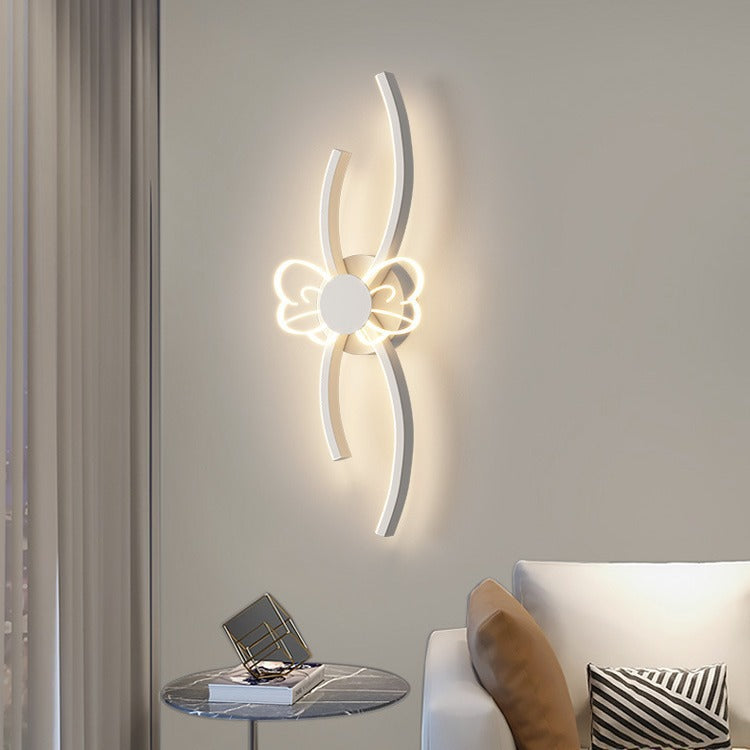 مصباح حائط LED بتصميم زهرة أكريليك حديدي عصري لغرفة النوم