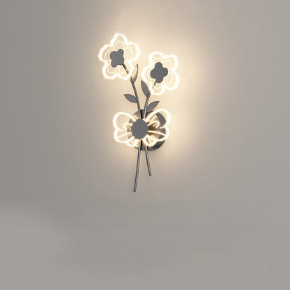 مصباح حائط LED بتصميم زهرة أكريليك حديدي عصري لغرفة النوم