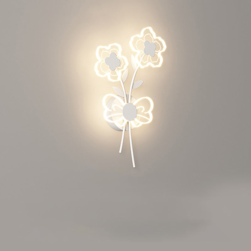 مصباح حائط LED بتصميم زهرة أكريليك حديدي عصري لغرفة النوم