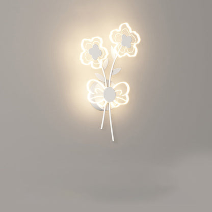 مصباح حائط LED بتصميم زهرة أكريليك حديدي عصري لغرفة النوم