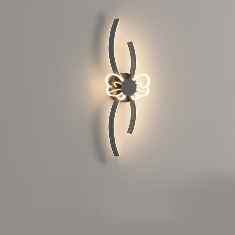 مصباح حائط LED بتصميم زهرة أكريليك حديدي عصري لغرفة النوم