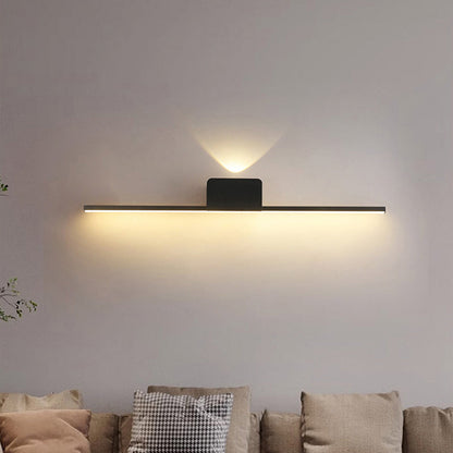 مصباح حائط LED بتصميم عصري بسيط مصنوع من شريط السيليكون والألومنيوم لغرفة المعيشة 