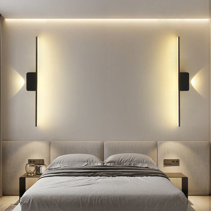 مصباح حائط LED بتصميم عصري بسيط مصنوع من شريط السيليكون والألومنيوم لغرفة المعيشة 