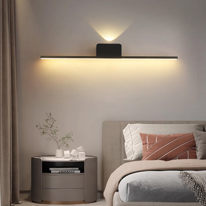 مصباح حائط LED بتصميم عصري بسيط مصنوع من شريط السيليكون والألومنيوم لغرفة المعيشة 