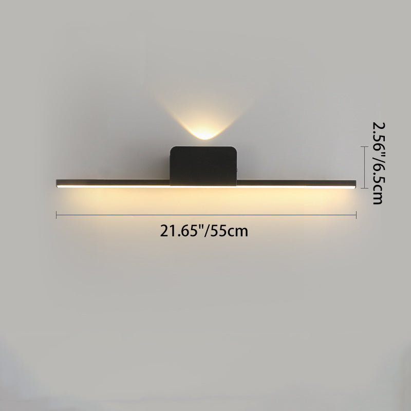 مصباح حائط LED بتصميم عصري بسيط مصنوع من شريط السيليكون والألومنيوم لغرفة المعيشة 