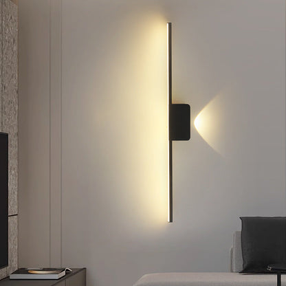 مصباح حائط LED بتصميم عصري بسيط مصنوع من شريط السيليكون والألومنيوم لغرفة المعيشة 