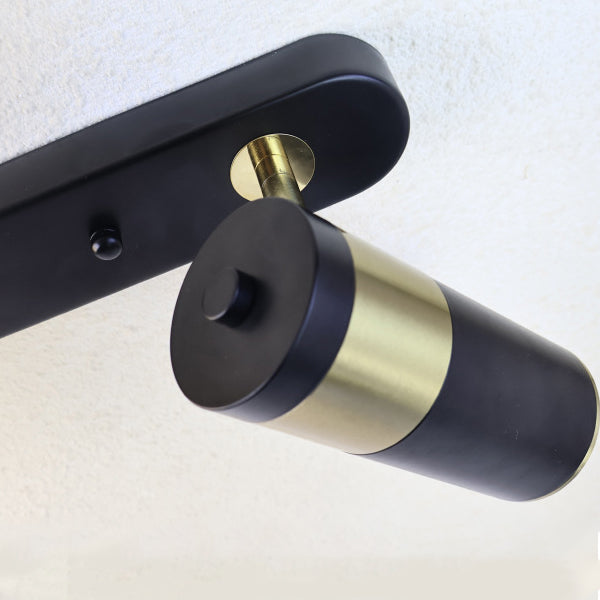 Contemporary Simplicity Iron Aluminum Cylinder 2-Light Rotatable Reading Light Spotlight Wall Sconce Lamp For Bedroom