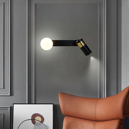 Contemporary Simplicity Iron Aluminum Cylinder 2-Light Rotatable Reading Light Spotlight Wall Sconce Lamp For Bedroom