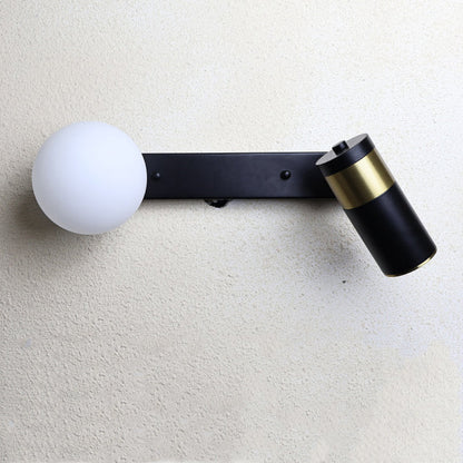 Contemporary Simplicity Iron Aluminum Cylinder 2-Light Rotatable Reading Light Spotlight Wall Sconce Lamp For Bedroom
