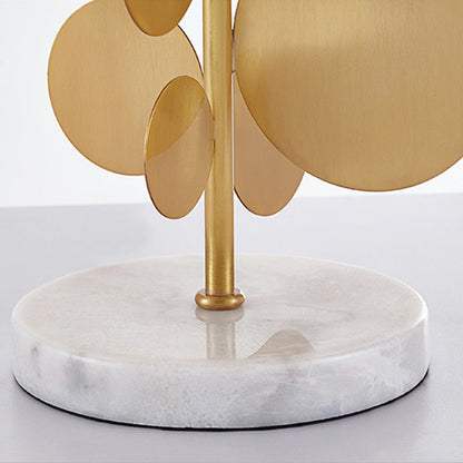 Contemporary Simplicity Fabric Cylinder Shade Marble Base 1-Light Table Lamp For Study