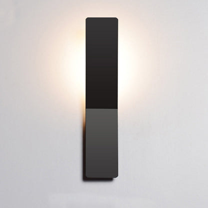 Modern Minimalist Rounded Aluminum Strip LED Wall Sconce Lamp For Living Room